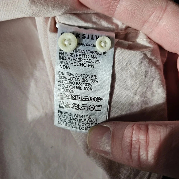 Quiksilver Medium Pink Button Down Shirt Preppy Coastal Minimalist Y2K Style - Picture 7 of 7